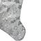 20.5" Sequin Snowflake Stocking With White Faux Fur Cuff, White & Silver